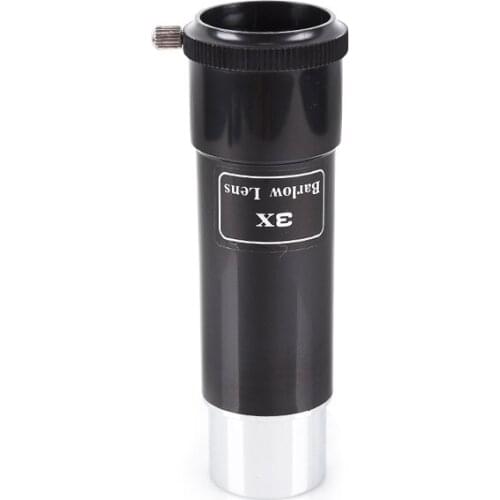 Plastic 3X Teleconverter Barlow Lens Astronomical Telescope Accessories Double Mirror 1.25 Inches 31.7mm