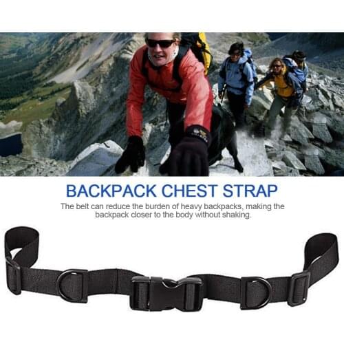 Backpack Chest Strap Heavy Duty Adjustable Knapsack Sternum Belt With Soft Buckle For Outdoor Hiking And Jogging Portable Sling