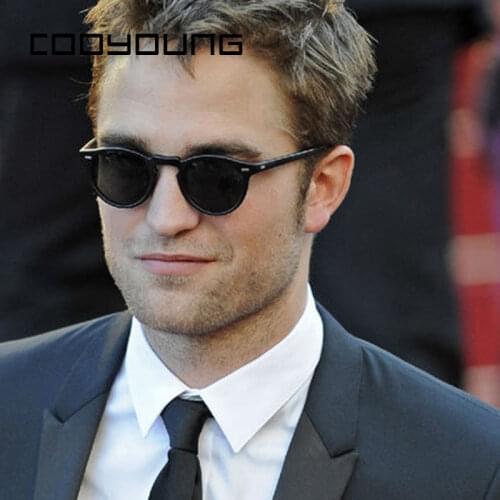 COOYOUNG New High Quality Brand Designer Round Sunglasses Men Retro Vintage Driving Sun Glasses Male Sunglass Shades UV400