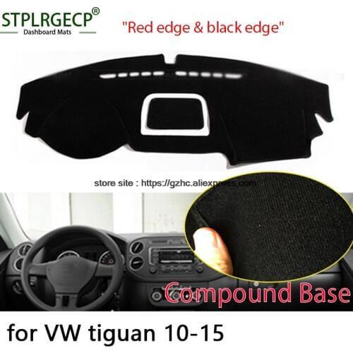 StplrgeCP For VW volkswagen tiguan double layer Car Dashboard Cover Avoid Light Pad Instrument Platform Dash Board Cover Sticker