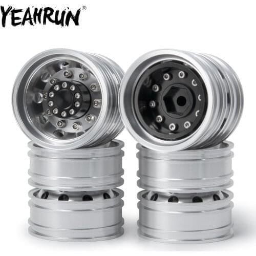 YEAHRUN Tamiya Rear Wheel Rim Hub 10 Spoke for 1:14 Tamiya Trailer Tractor Truck RC Climbing Car Wheels Parts