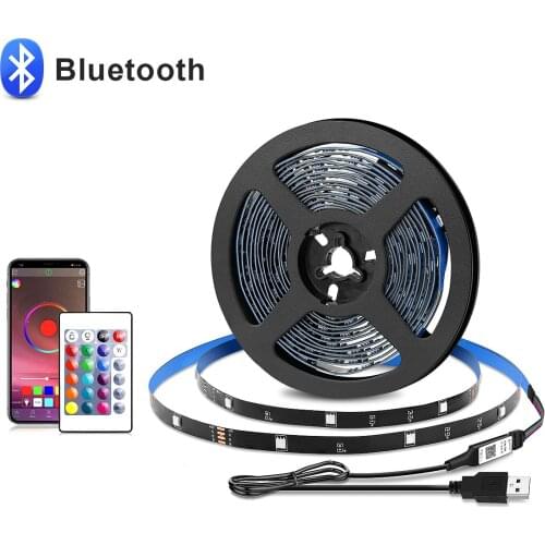 LED Strip Light RGB SMD 5050 Bluetooth USB DC 5V Flexible Tape Diode Waterproof Luces For Home Festival TV Backlight Lighting