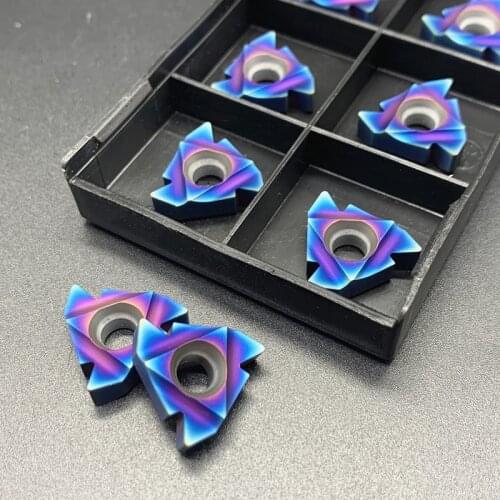 High quality MMT22ER 22IR AG60 nano blue metal thread turning tool CNC turning tool 22ER 22IR AG60 cemented carbide lathe blade