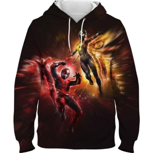 2021 Marvel The Avengers Ant Man Hoodie mens and womens top Hoodie childrens cool 3D printing casual long sleeve Sweatshirt