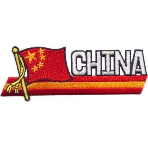 Embroidery China Emblem Made by Twill with Heat Cut and Iron On Backing Accept Custom and MOQ50pcs free shipping