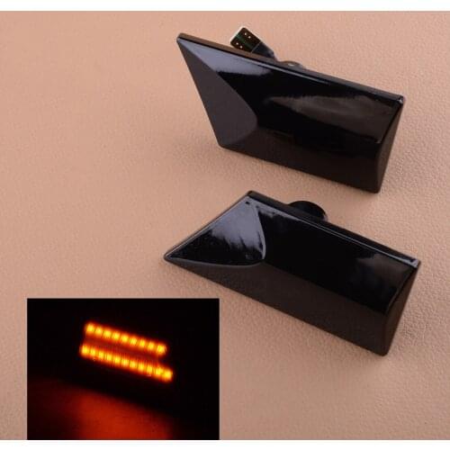 1 Pair 12V Car Black Dynamic LED Side Marker Indicator Light Lamp 13101911 1226021 1226288 Fit for Opel Vauxhall Signum Vectra C