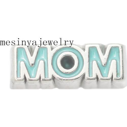 10pcs New Enamel Mom Custom Floating Charms For Glass Locket