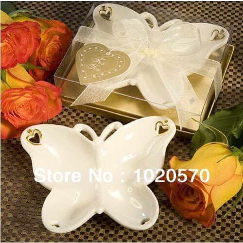 100pcs/lot New arrival wedding supplies wedding gift small gift ceramic butterfly plate Hoting Free shipping