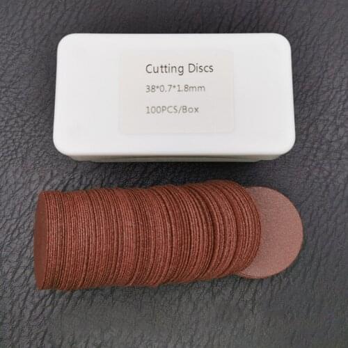 100PCS dental Lab Separating Discs Abrasives For Ceramic Crown Cutting ,Jewelry Watch Cutting Buffing Tools 38X0.7mm