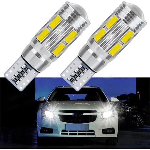2X T10 White Car Auto LED Canbus W5W 10SMD 5630 Reverse Bulb No Error Parking Trunk License Plate Lamp Brake Light Turn Signal