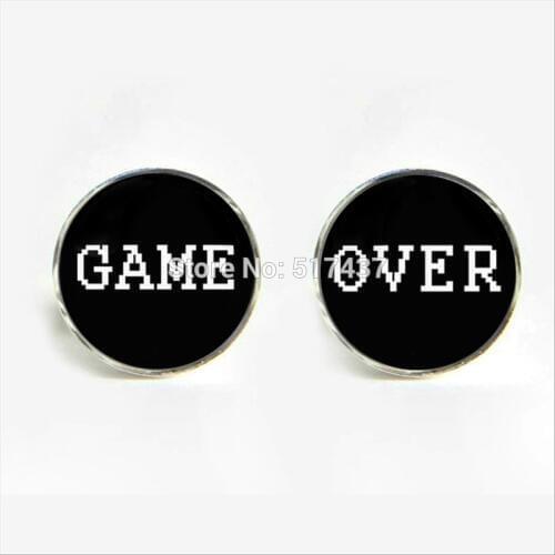 2017 wholesale Game Over Cufflinks Game Over Cuff links Game Cufflink Men Cufflinks High Quality
