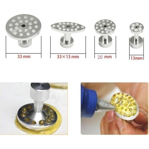 4Pcs Car Dent Removal Paintless Dent Repair Kit Aluminum Glue Puller Tabs Glue Pulling Tabs auto body Dent Removal