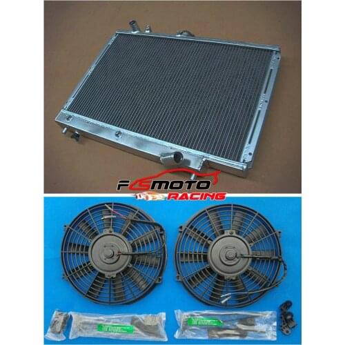 For Mazda GTX GTR 323/Ford LASER TX3 1989 89 90 91 92 93 1994 Aluminum radiator & fan