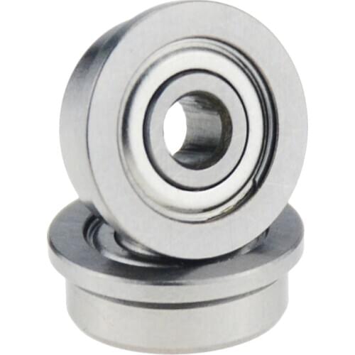 10pcs F623ZZ 3*10*4mm pulley bearing guide wheel flange bushing ball F624ZZ F625ZZ F686ZZ F688ZZ F696ZZ F608ZZ F6000ZZ 3dprinter