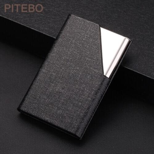 PITEBO Mens portable card box large capacity fitness creative personality card box ladies fashion card box stainless steel