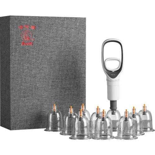 10/12 Cans HuaTuo ventosa Chinese Aspirating Cupping Vacuum Body Massage Set Health Care Therapy Relaxation Massage Cupping set