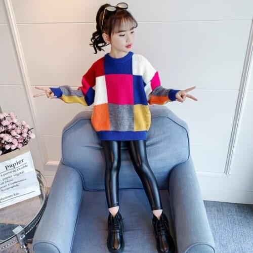 New Girls Sweater Babys Coat Outwear 2021 Fashion Thicken Warm Warm Winter Autumn Jacket Knitting Pullover Childrens Clothing