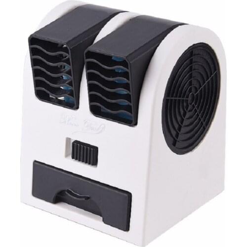 New mini dual-port fan pageless cooling silent fragrance small fan portable usb desktop small fan with USB charging cable