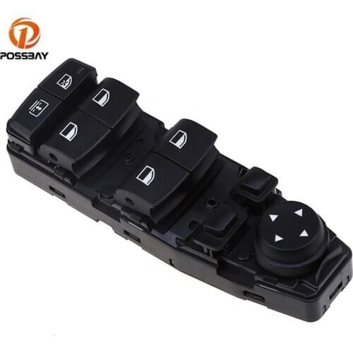 Car Driving Position Master Power Window Control Switch 61319241956 Black Window Switch for BMW 5'GT-Series F07 2009-2017
