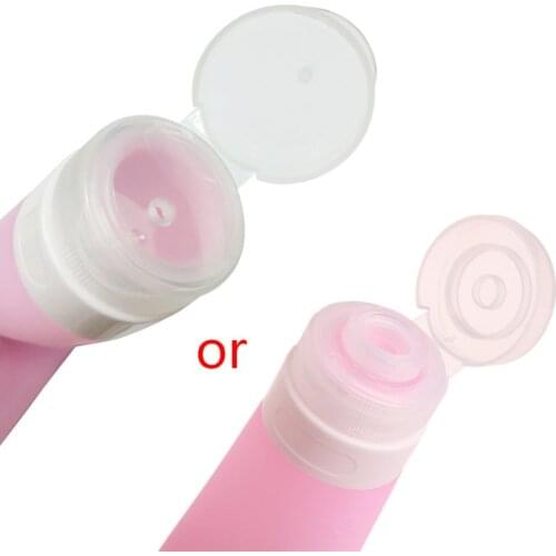 Portable Refillable Silicone Bottle Traveler Lotion Shampoo Bath Containers 80ML