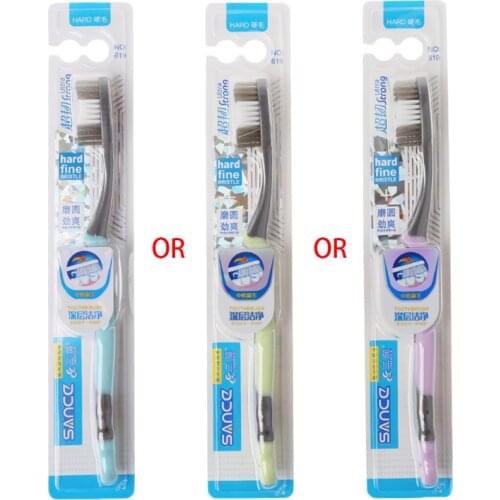 1pc Super hard bristles Tooth brush for Adult Remove Smoke Blots Coffee Stains