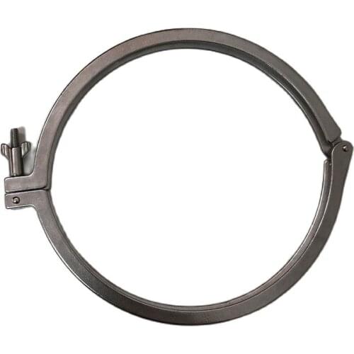 Heavy duty 8" Tri Clover Compatible Clamp. Single Pin, Food Grade, Wing Nut Sanitary Tri Clamp