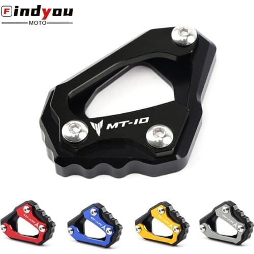 Kickstand For YAMAHA MT-10 MT10 FZ-10 MT FZ 10 2016 2017 2018 Motorcycle Foot Side Stand Extension Pad Support Plate Enlarge