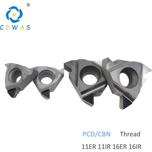 11ER 11IR 16ER 16IR A55 A60 AG55 AG60 PCD CBN Threading Diamond Inserts Thread Turning Tool CNC Lathe Tool Blade