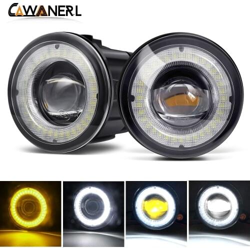 2 X Car Fog Light Assembly LED Lens Angel Eye DRL 30W 8000LM H11 12V For Nissan X-Trail Tiida Murano Versa Lafesta Vampira NV200