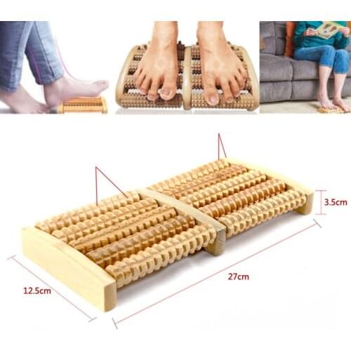 5 Raw Wooden Foot Roller Wood Care Massage Reflexology Relax Relief Massager Spa Gift Anti Cellulite Foot Massager