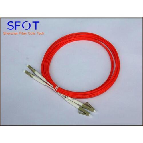 5pcs/lot LC/UPC-LC/UPC Fiber Optic Patch cord,Duplex,MM,50/125um,2.0mm 3mts PVC Cable