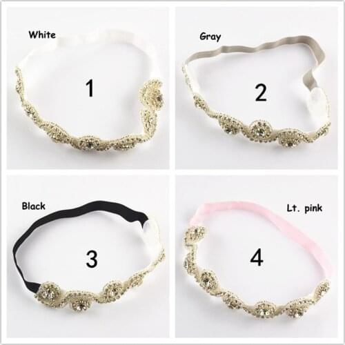 5 pcs/lot High quality hairband with rhinstone elegant hair accessories in 12 color bands