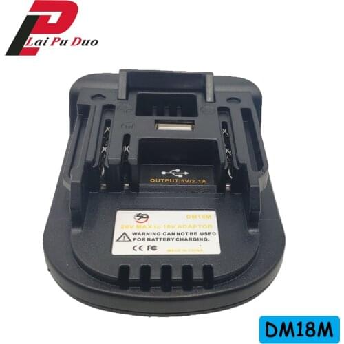 DM18M Battery Adapter for DEWALT for MILWAUKEE 20V Li-Ion Battery For Makita BL1830 BL1840 BL1850