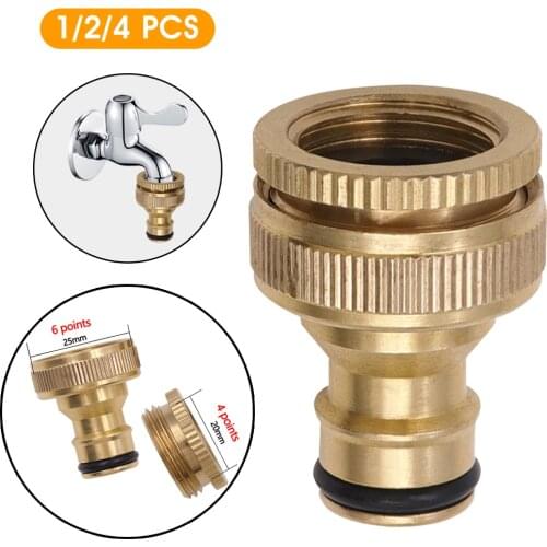 Garden Faucet Tap Hose Quick Connector Adapter 3/4" With 1/2" Adapter Brass Home Watering Car Wash Fitting Hose Connecto Male