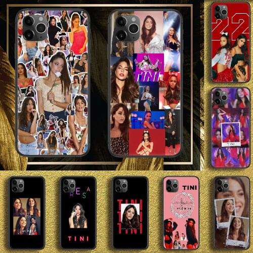 Tini Stoessel Singer Phone Case Cover Hull For iphone 5 5s se 2 6 6s 7 8 12 mini plus X XS XR 11 PRO MAX black 3D cover pretty