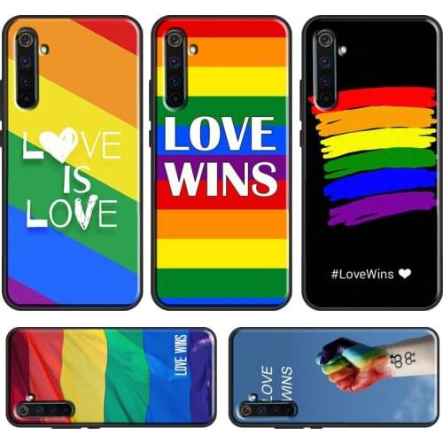 LGBT Love Wins Case For OPPO Realme 8 Pro 6 7i Q3 GT C21 C15 C3 Cover For OnePlus 9 8 Pro 8T Nord 7 Pro