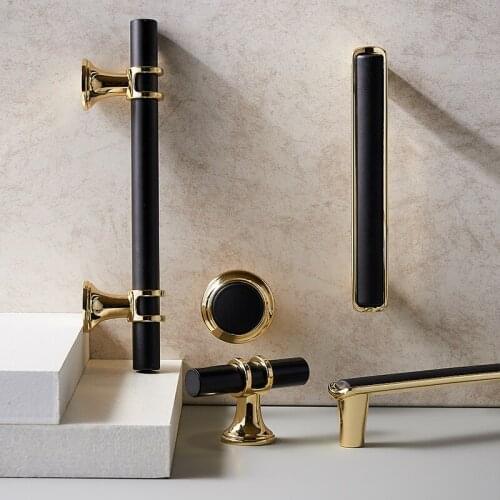 Zinc Alloy Wardrobe Drawer Handles Golden Knobs and Handle High-end Cupboard Knob Home Wine Cabinet Pulls Furniture Hardware