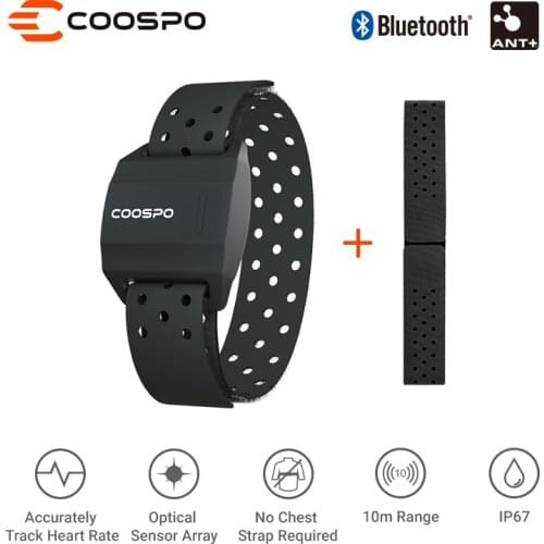 CooSpo Sensor For Garmin Wahoo Bike Computer Heart Rate Monitor Armband Fitness Outdoor Cycling Running Bluetooth 4.0 ANT