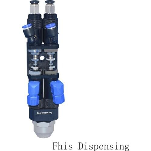 FHIS-D229 AB Double Fluid Transparent Epoxy Glue Dispensing Valve Device Round Mouth