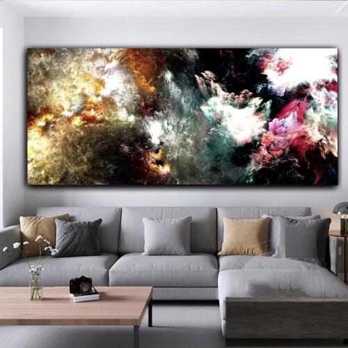 WANG ART Poster Art Like Flower Landscape Oil Painting Abstract Canvas Picture Wall Art for Living Room Home Decor No Frame