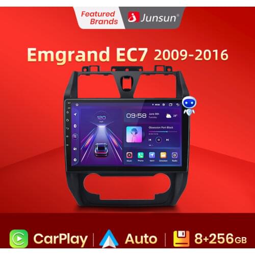 Junsun V1 Android 10.0 AI Voice Control 4G Carplay DSP Car Radio Multimedia GPS For Geely Emgrand EC7 1 2009-2016 2din no dvd