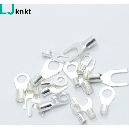 Cold-pressed Terminal Copper Nose Wire Power Connector Cold Pressed OT UT Crimp Wiring Cable Ring Fork U-Type Non-Insulated