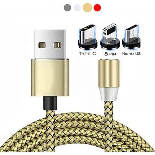 1M Magnetic Usb Charging Cable Fast Charging Magnet Charger Data Cord Wire Adapter For iphone Xs Max X Xr 5 6 S 7 8 Plus ipod