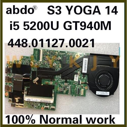 For Lenovo Thinkpad S3 YOGA 14 13323-2 448.01127.0021 Laptop motherboard 00UP311 CPU i5 5200U GT940M 2G 100% test work