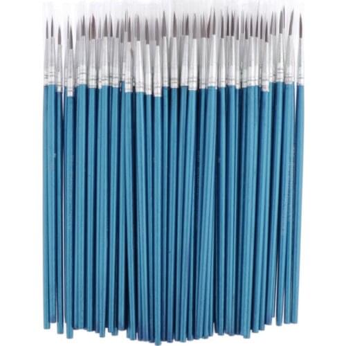 Paint Brush Set 100 pcs Nylon Hair Brushes for Acrylic Oil Watercolor Painting Artist Professional Painting Kits