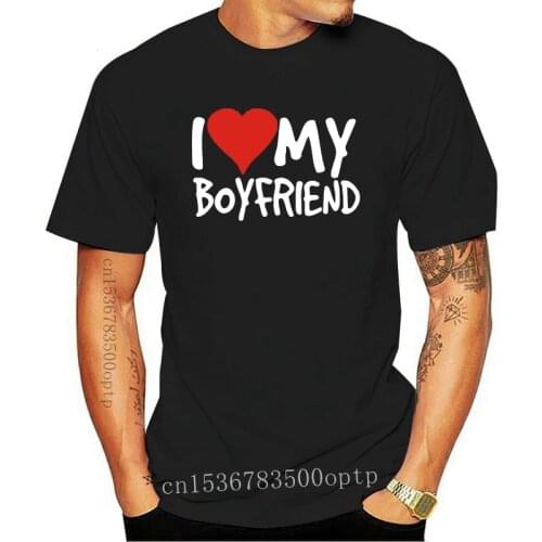 New I Love My Boyfriend WOMENS T-SHIRT Girlfriend BF Funny Present birthday gift