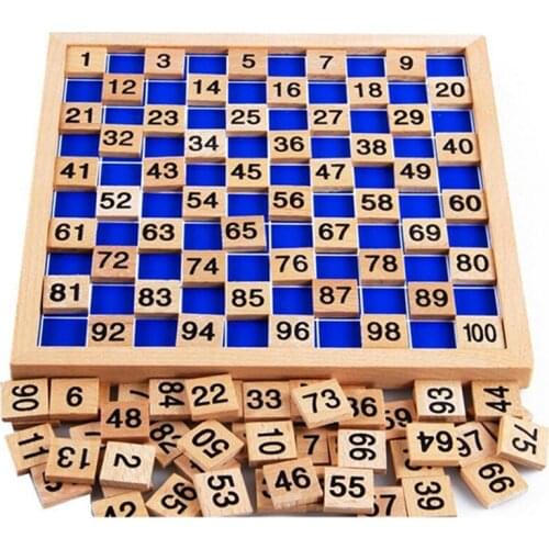 Montessori Educational Wooden Toys For Children Baby Toys 1-100 Digit Table Math Teaching For Kids Early Learning Math Toy Kids