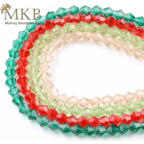 Wholesale 10strands 4mm Bicone Austrian Crystal Beads For Jewelry Making Bracelets Spacer Glass Beads Diy Accessories Findings