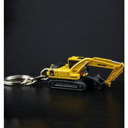 PC210 SK250 Truck Model Keychain Chain Diecast Alloy Metal Hydraulic Excavator Truck Model Toy Engineering Truck Toy Keychain