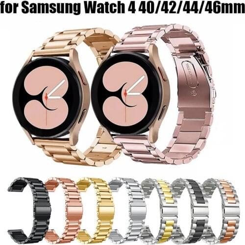 Stainless Steel Strap For Samsung Watch 4 40mm 44mm Watchbands Bracelet Galaxy Watch4 Classic 42mm 46mm Straps Watches Bands